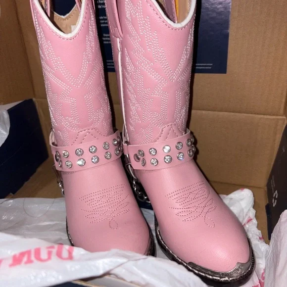 Durango Lil' Pink N Chrome BT568 Western Boot - Picture 6 of 13